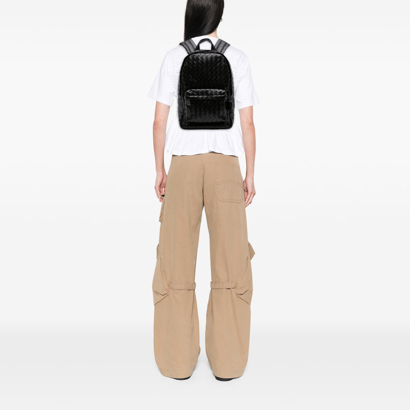 Small Leather Intrecciato Backpack - Image 6
