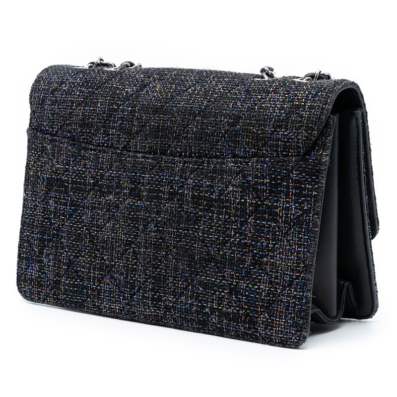 Large Quilted Tweed Beauty Lock Flap - Image 2