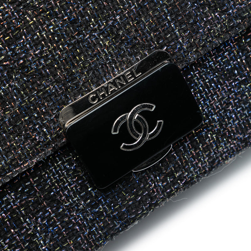 Large Quilted Tweed Beauty Lock Flap - Image 6