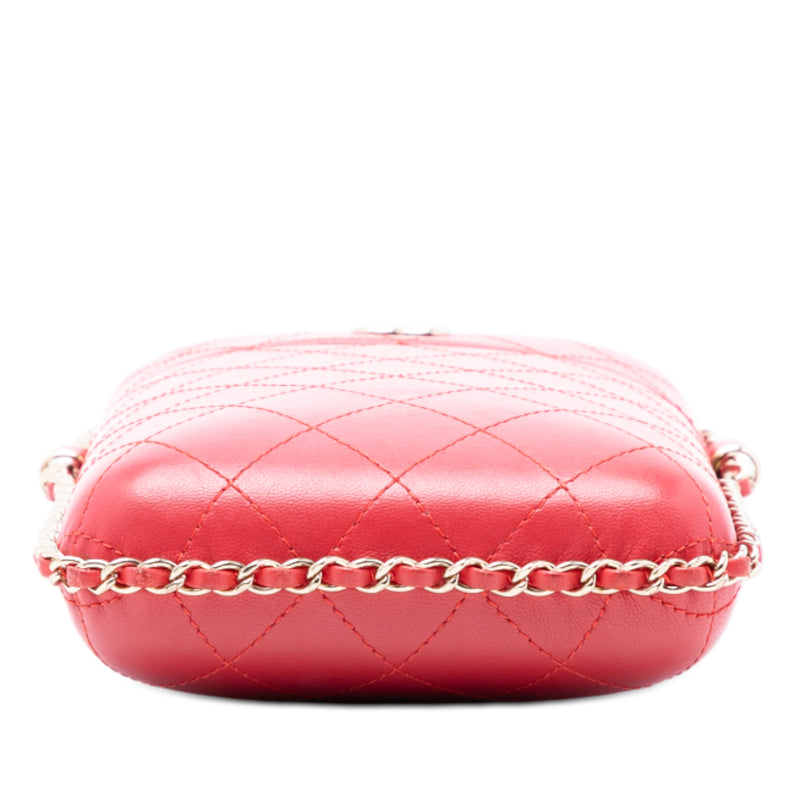 CC Quilted Lambskin Chain Around Phone Holder - Image 3
