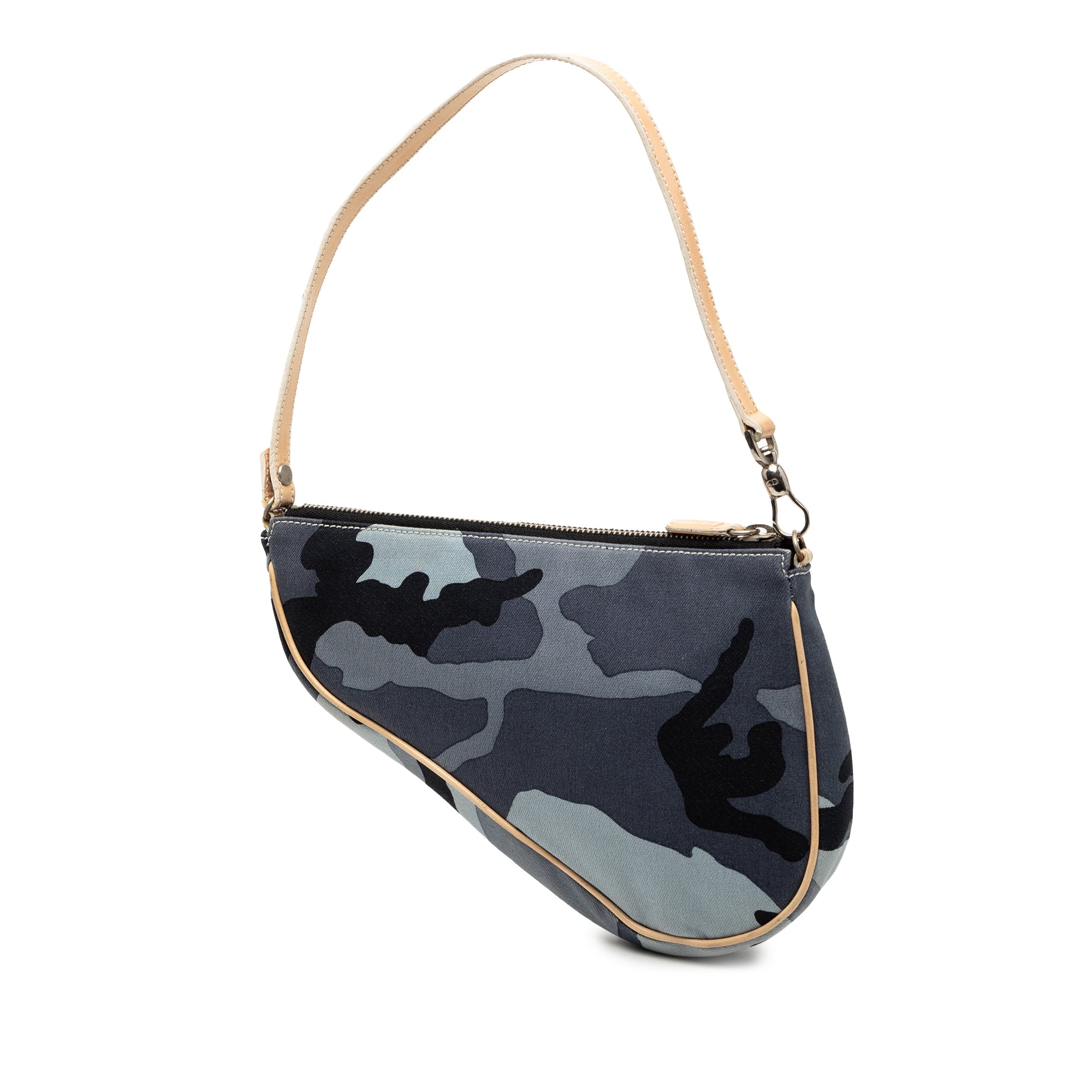 Mini Canvas Camouflage Saddle Pochette - Image 2