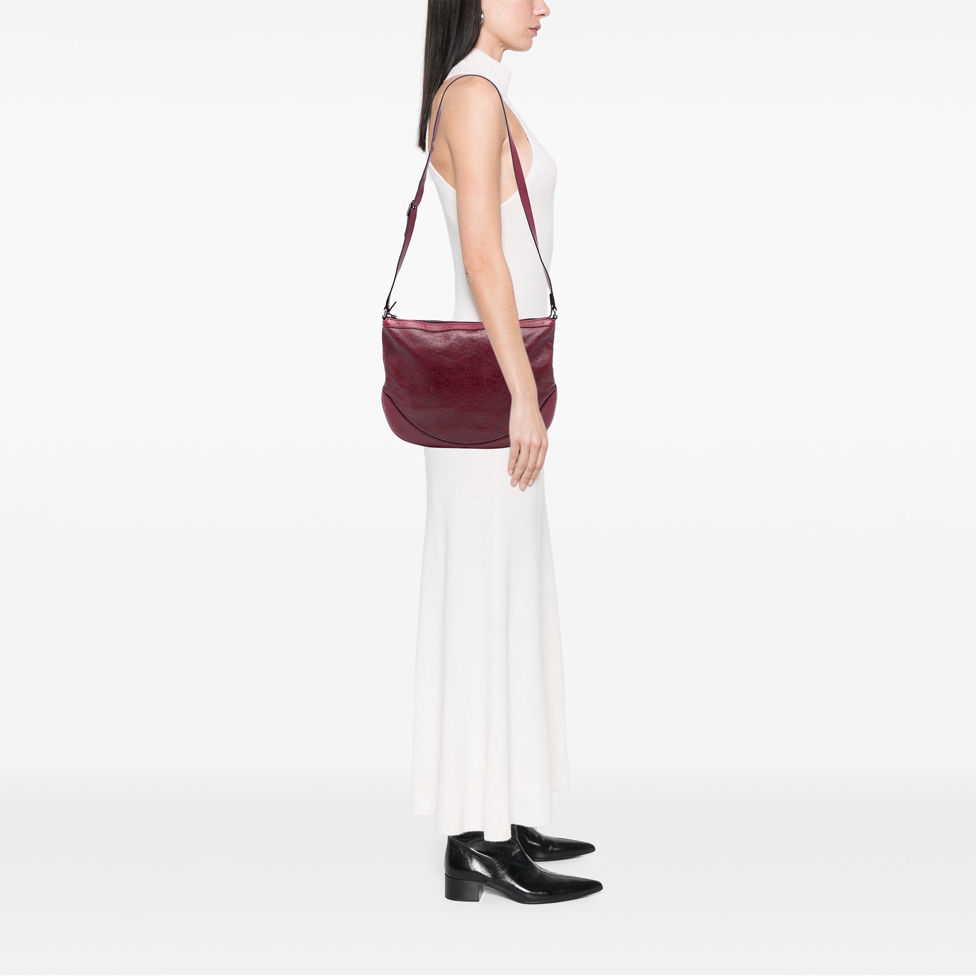 Embossed Leather Horsebit Crossbody - Image 7