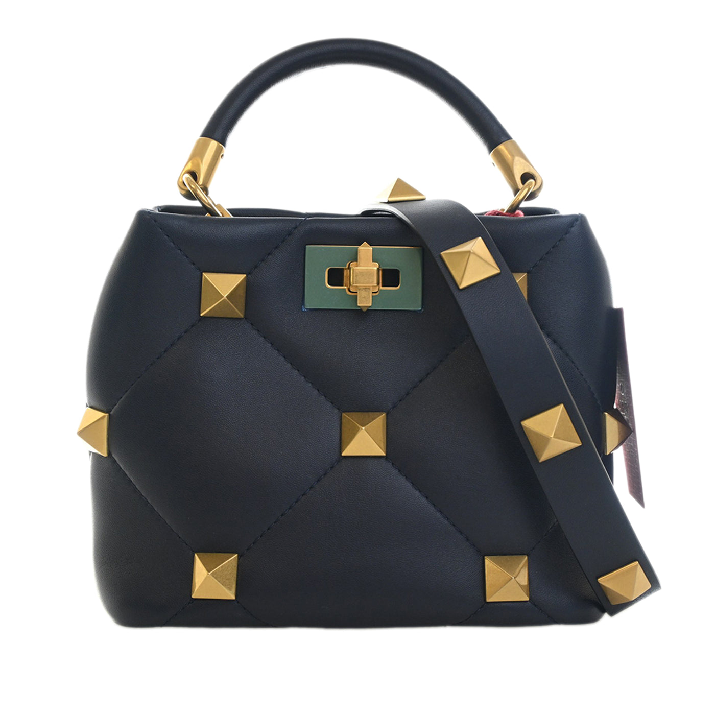 Small Nappa Roman Stud The Handle Bag - Image 1