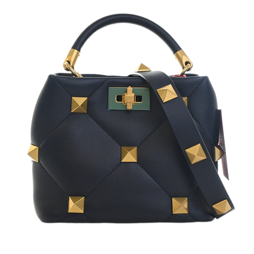 Small Nappa Roman Stud The Handle Bag - Image 1
