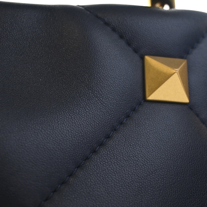 Small Nappa Roman Stud The Handle Bag - Image 12