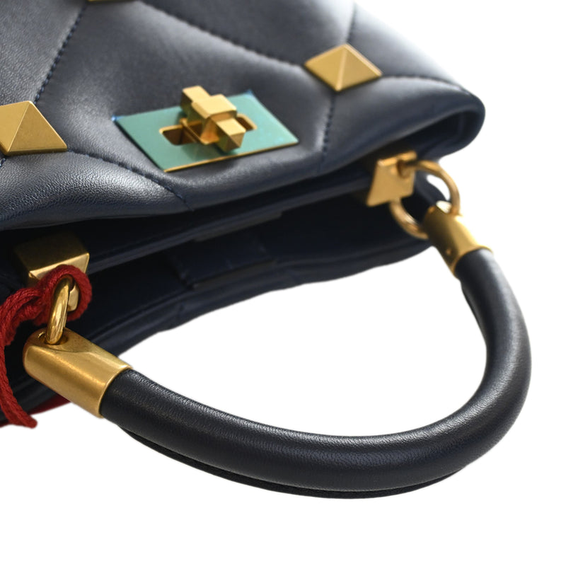 Small Nappa Roman Stud The Handle Bag - Image 13