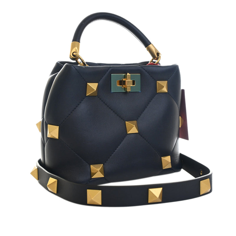 Small Nappa Roman Stud The Handle Bag - Image 3