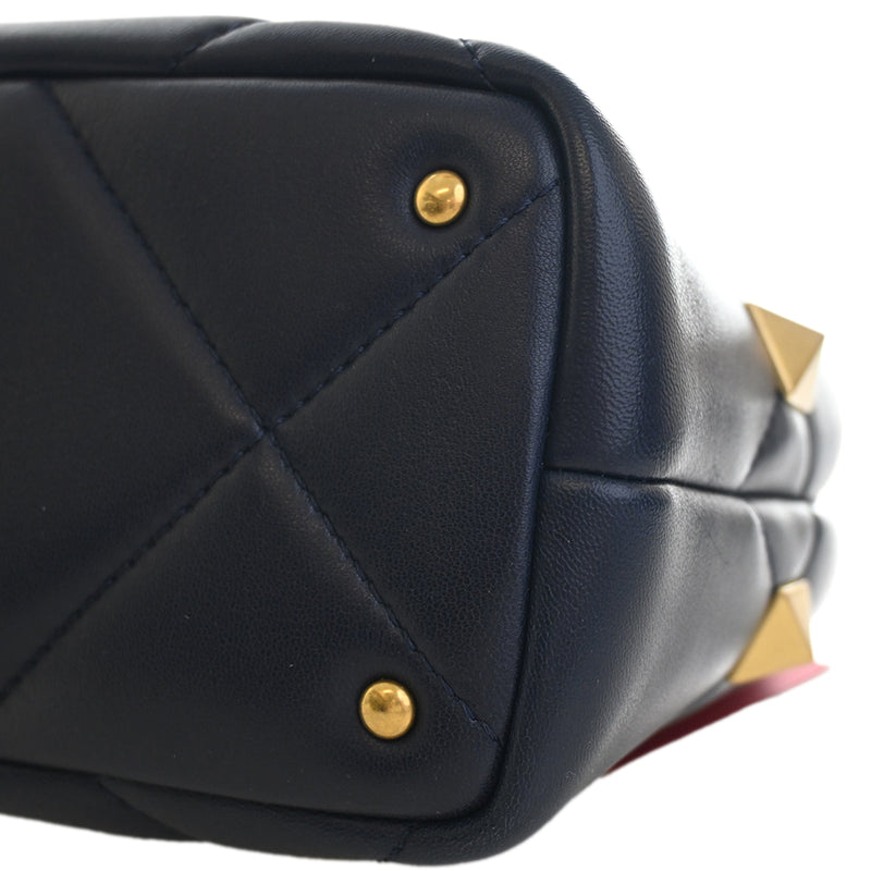 Small Nappa Roman Stud The Handle Bag - Image 9