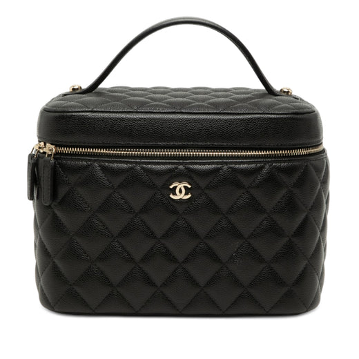 Medium CC Quilted  Caviar Vanity Case - Image 1