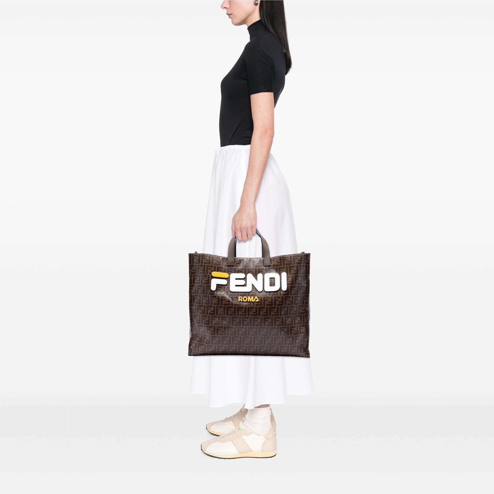 Fila Zucca Coated Canvas Logo Mania Shopper Tote - Image 6