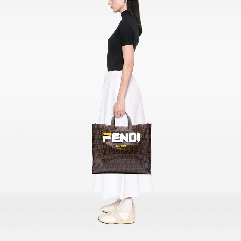 Fila Zucca Coated Canvas Logo Mania Shopper Tote - Image 6