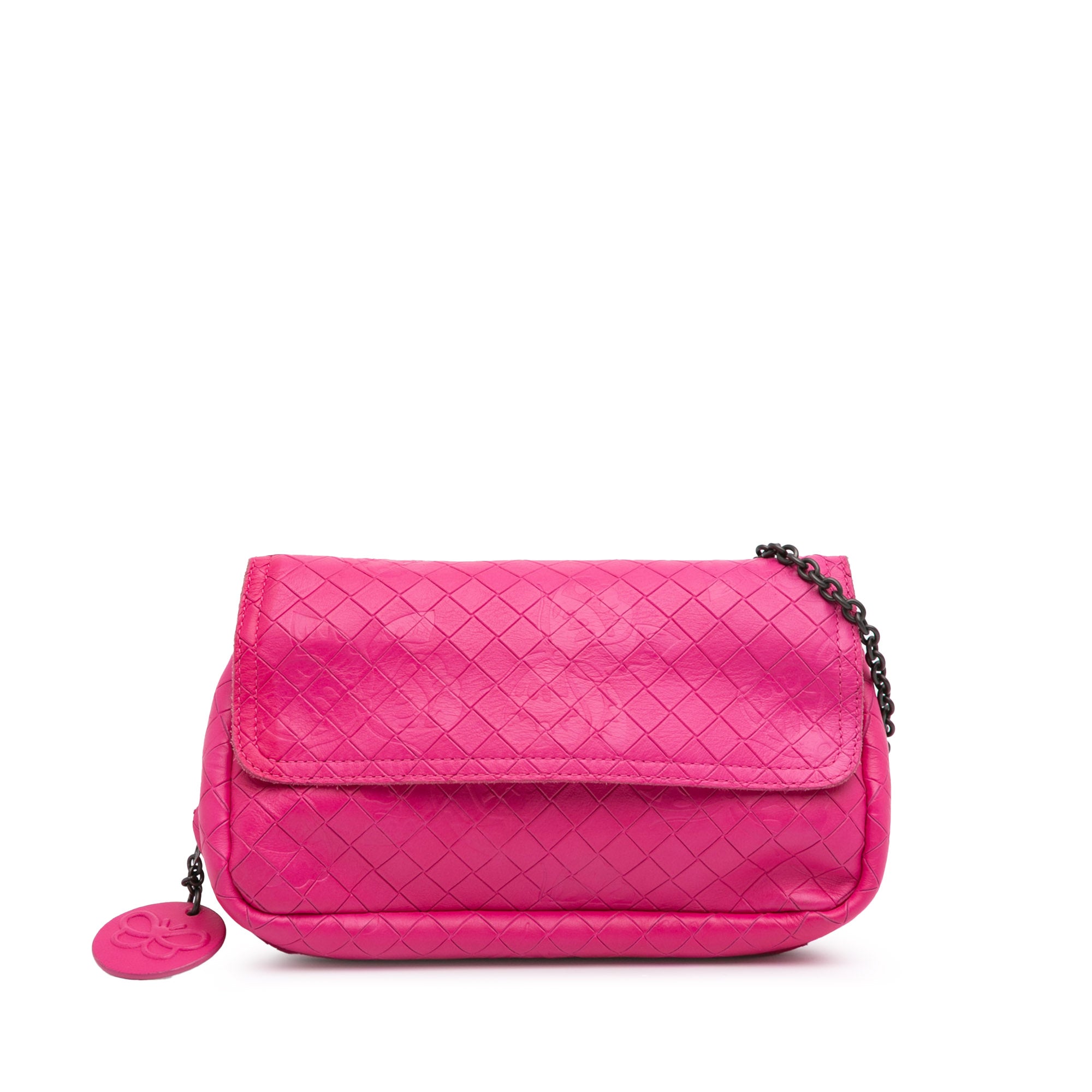 Small Calfskin Intrecciomirage Embossed Butterfly Chain Crossbody - Image 1
