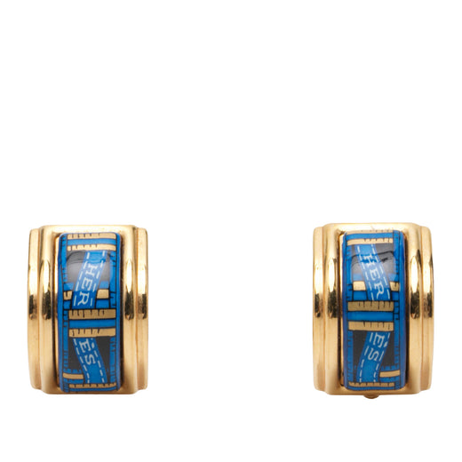 Enamel Cloisonne Clip On Earrings - Image 1