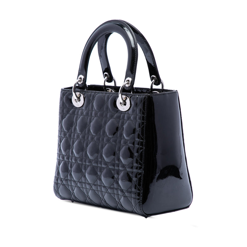 Medium Patent Cannage Lady Dior - Image 2