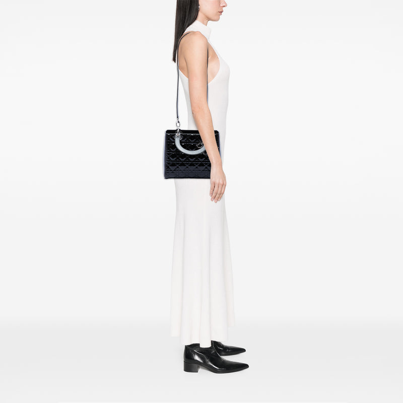 Medium Patent Cannage Lady Dior - Image 6