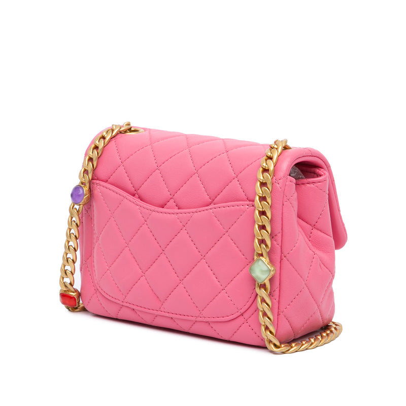 Mini Square Lambskin Pearl Samba Flap - Image 2