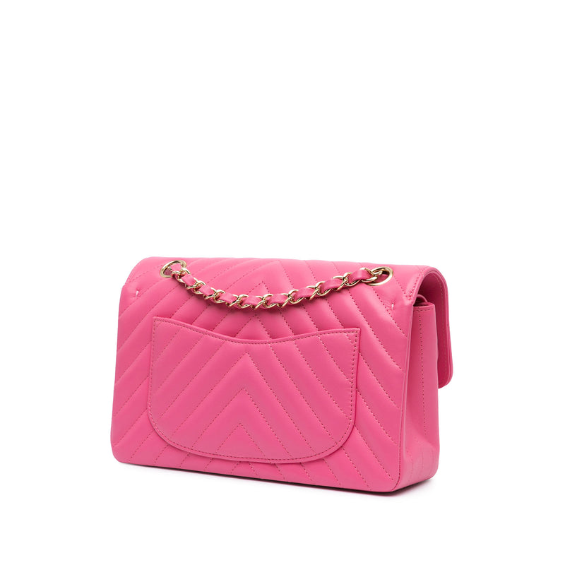 Small Classic Chevron Lambskin Double Flap - Image 2