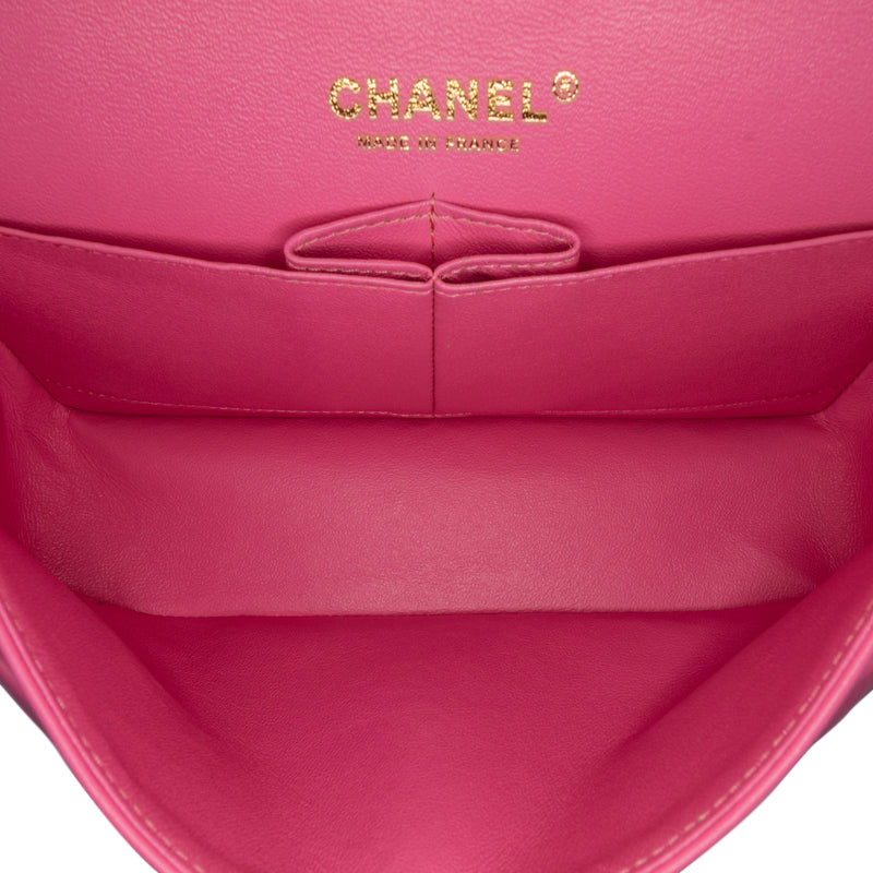 Small Classic Chevron Lambskin Double Flap - Image 4