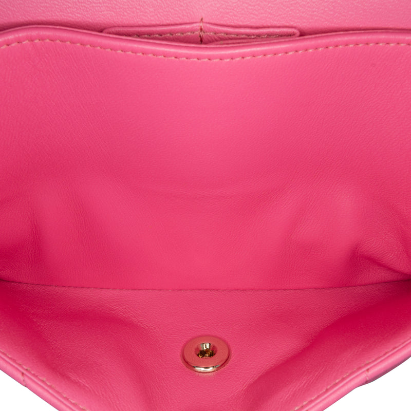 Small Classic Chevron Lambskin Double Flap - Image 5