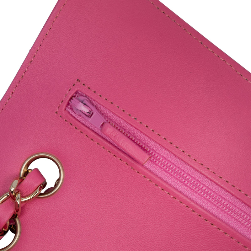 Small Classic Chevron Lambskin Double Flap - Image 7