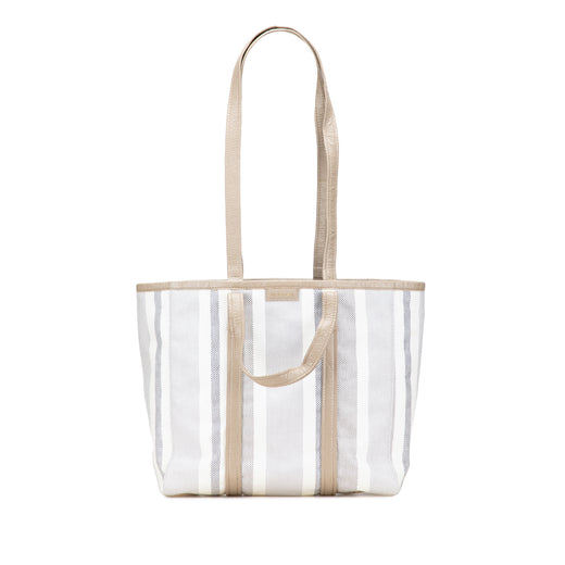 Medium Woven Calfskin Barbes East West Shopper Bag - Image 1