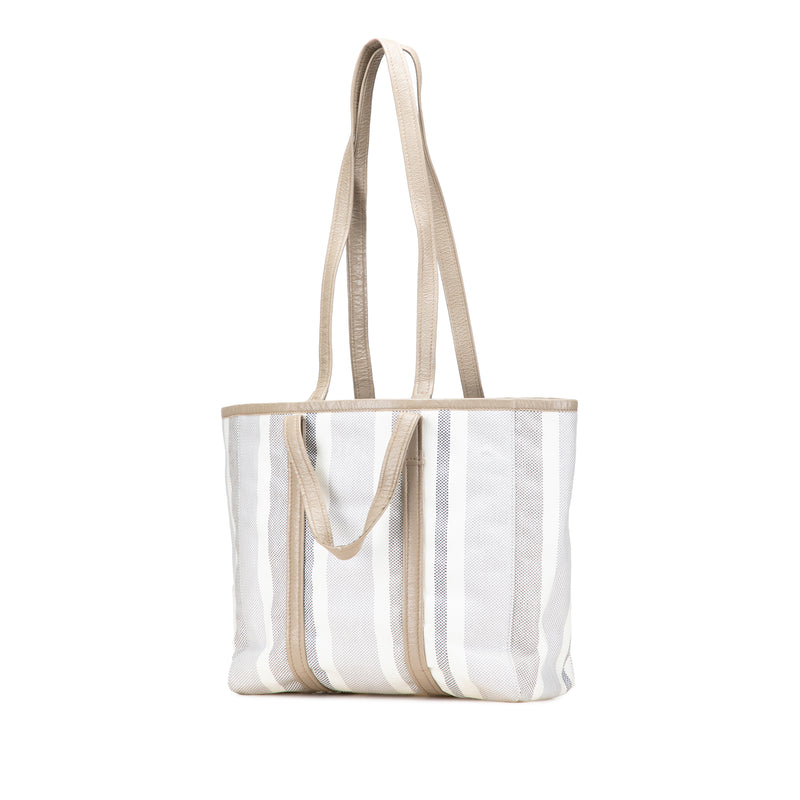 Medium Woven Calfskin Barbes East West Shopper Bag - Image 2