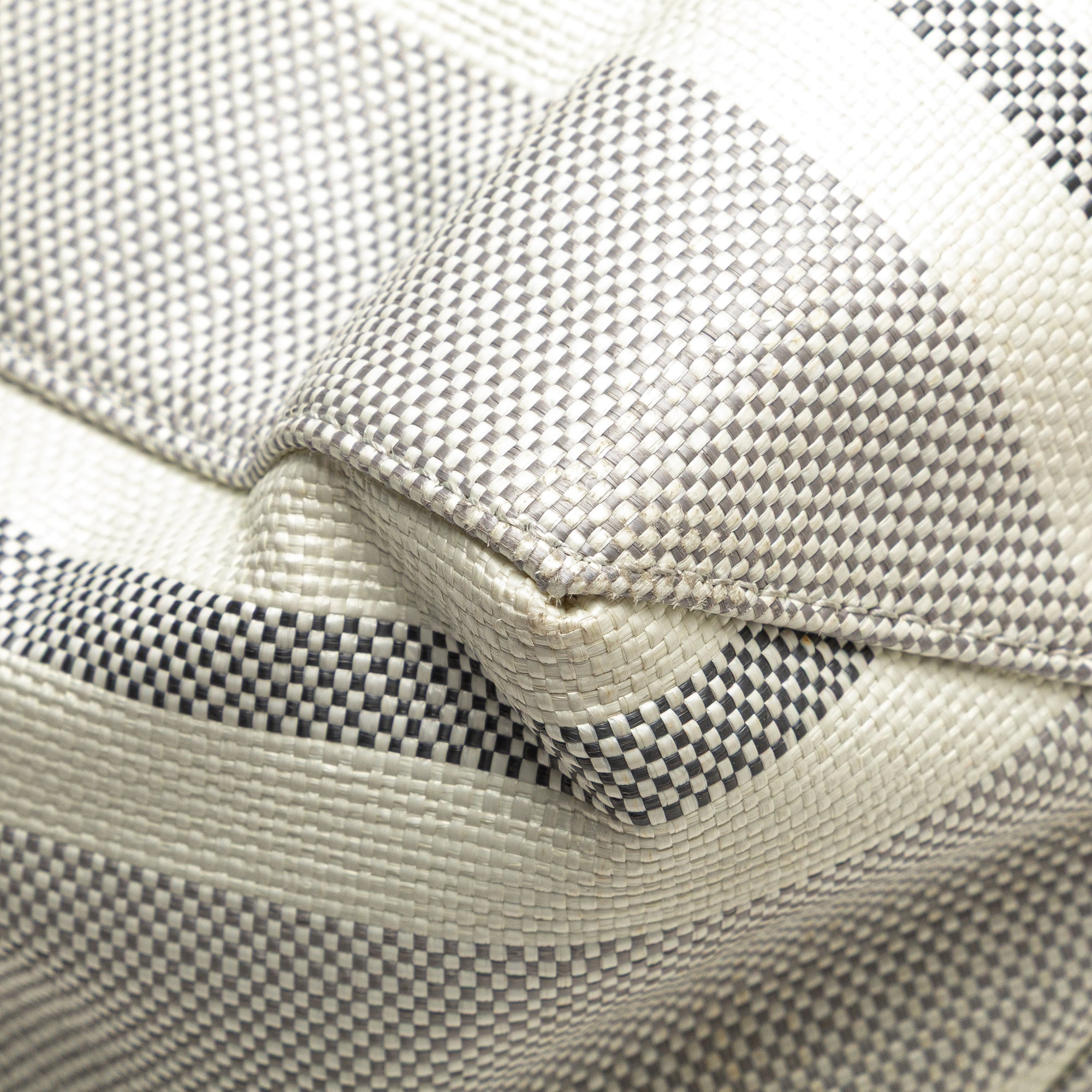 Medium Woven Calfskin Barbes East West Shopper Bag - Image 9