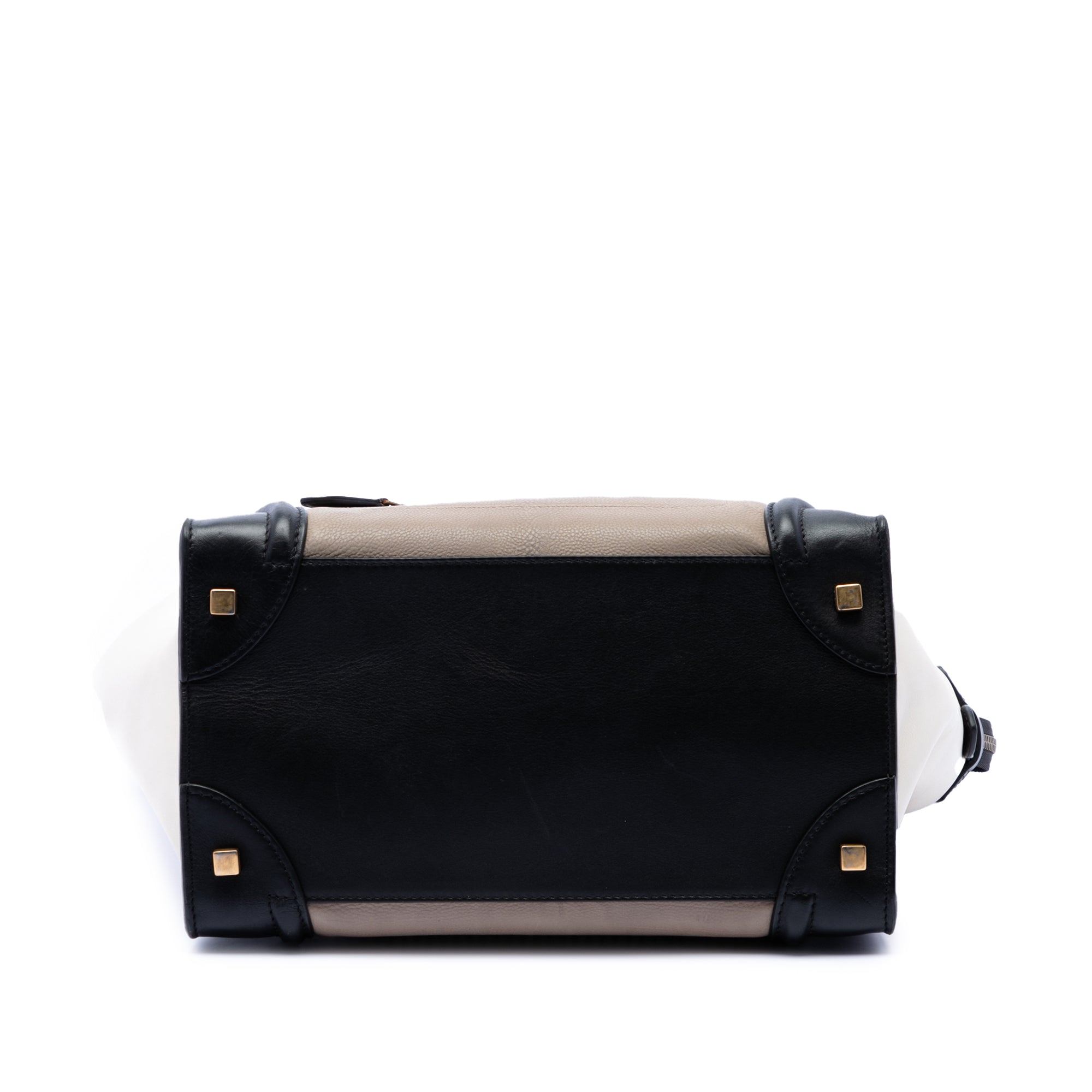 Mini Tricolor Leather Luggage Tote - Image 3