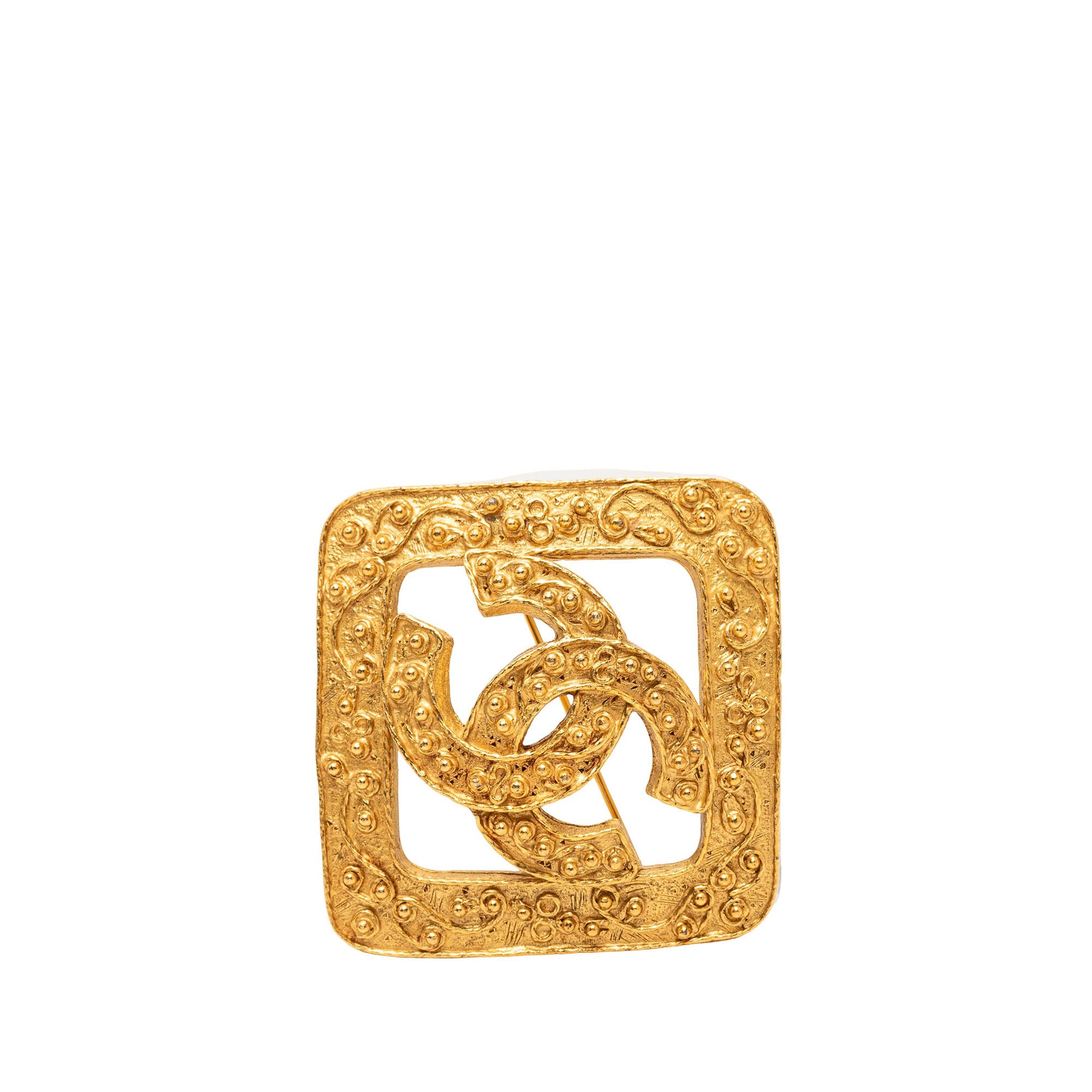 CC Gold Plated Diamond Brooch - Image 1