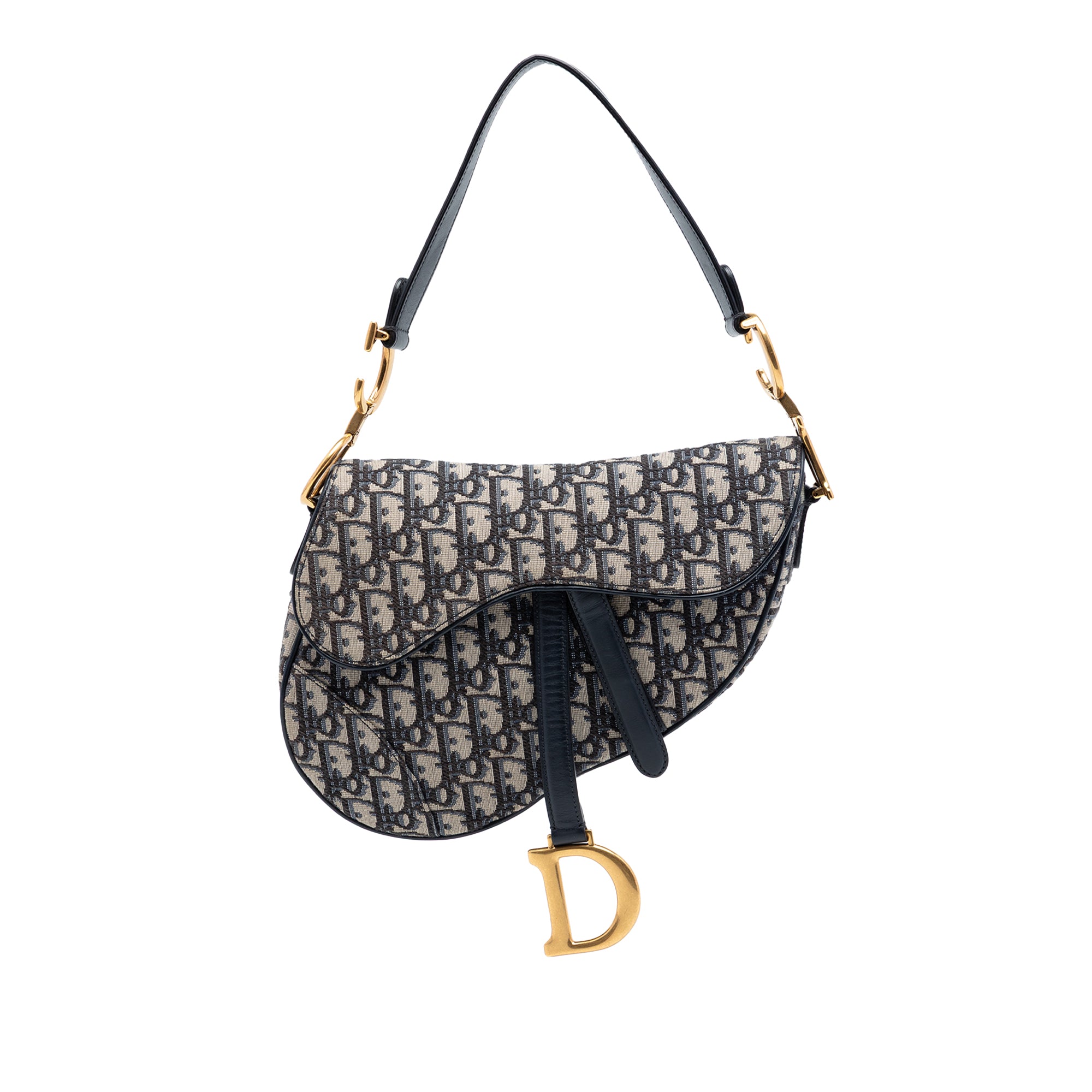 Oblique Canvas Saddle Bag - Image 1
