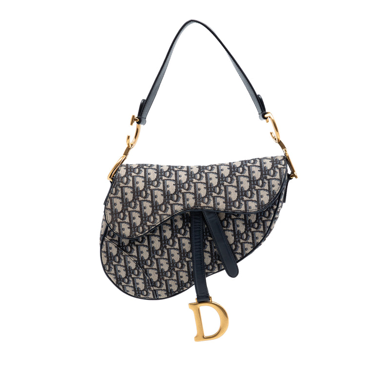 Oblique Canvas Saddle Bag