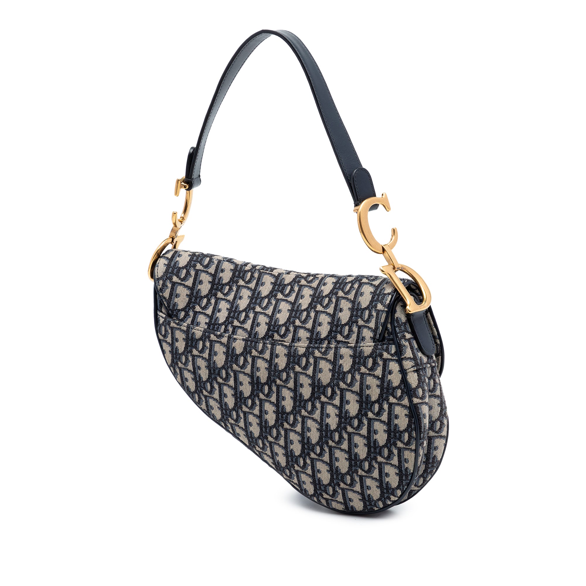Oblique Canvas Saddle Bag - Image 2