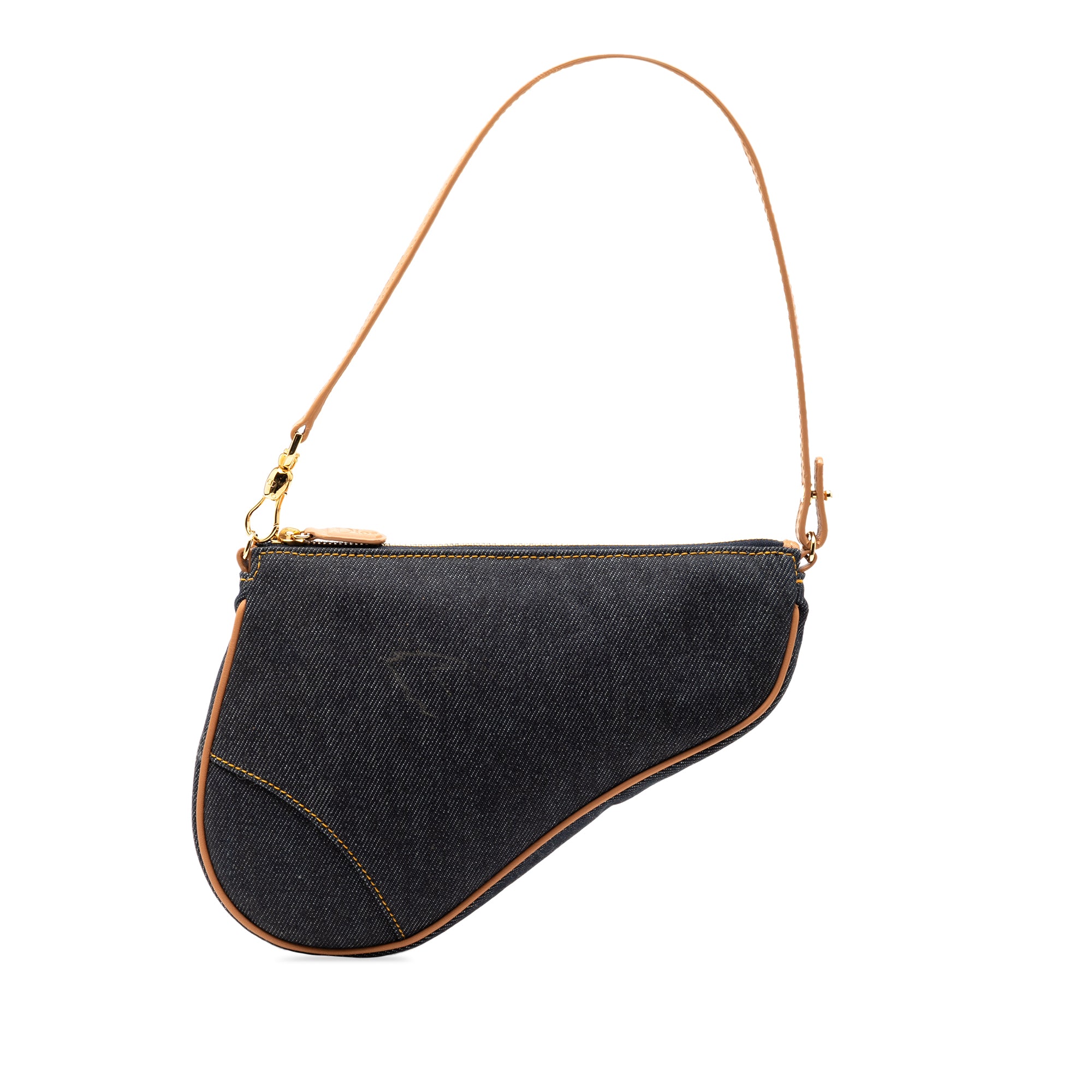 Mini Denim Saddle Pochette - Image 1