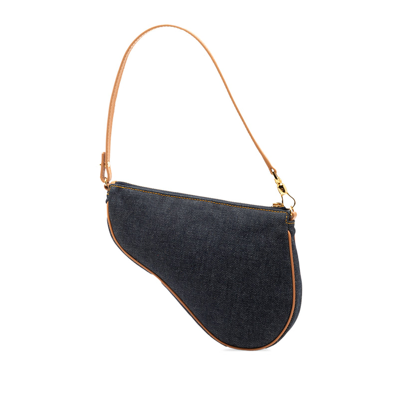 Mini Denim Saddle Pochette - Image 2