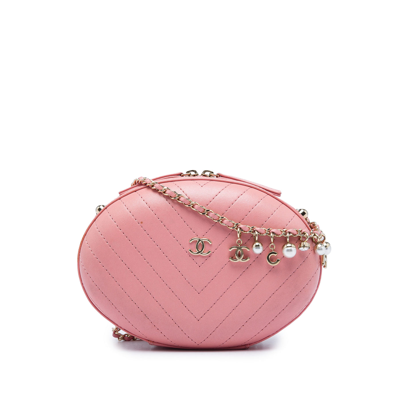 Chevron Stitched Calfskin La Pausa Evening Bag - Image 1