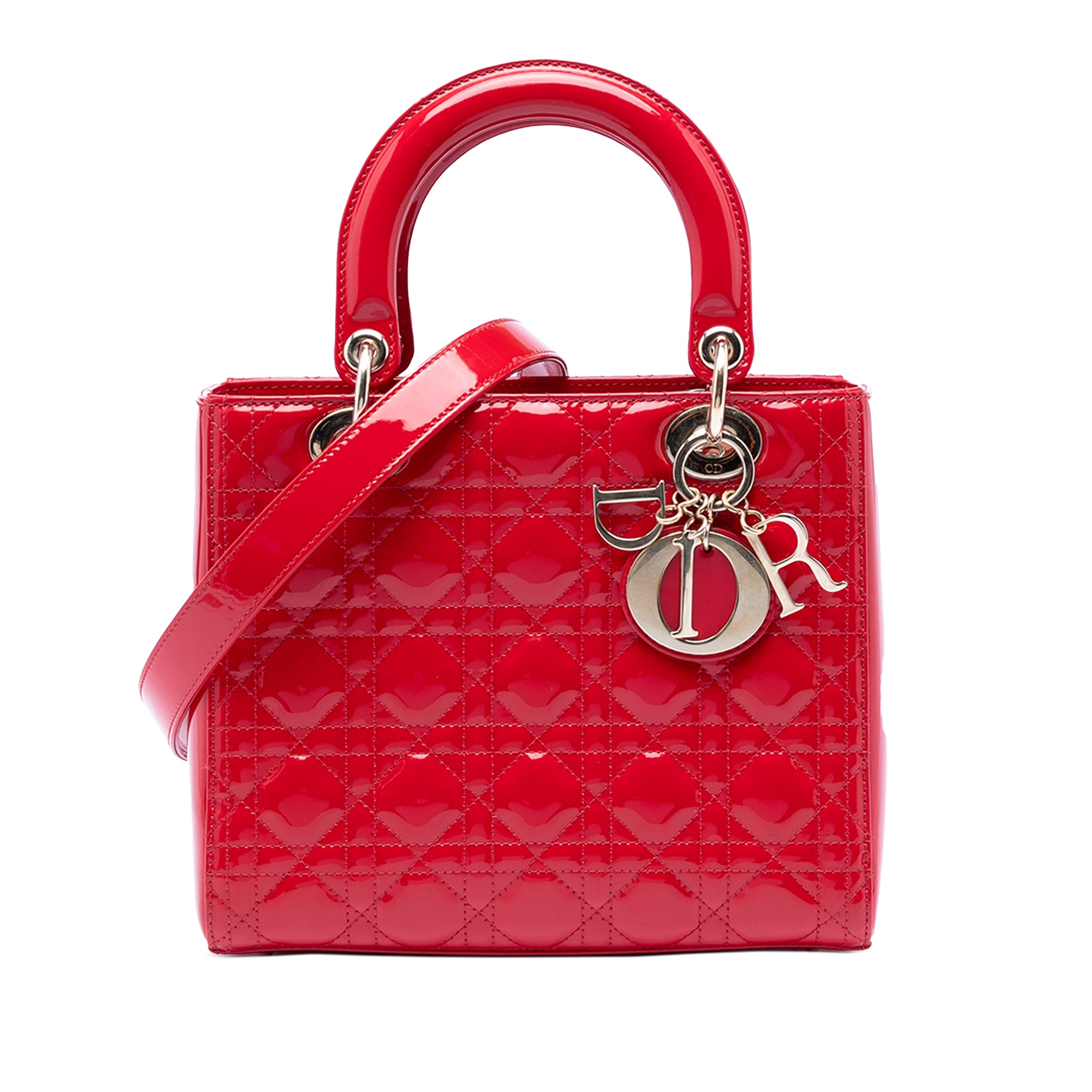 Medium Patent Cannage Lady Dior - Image 1