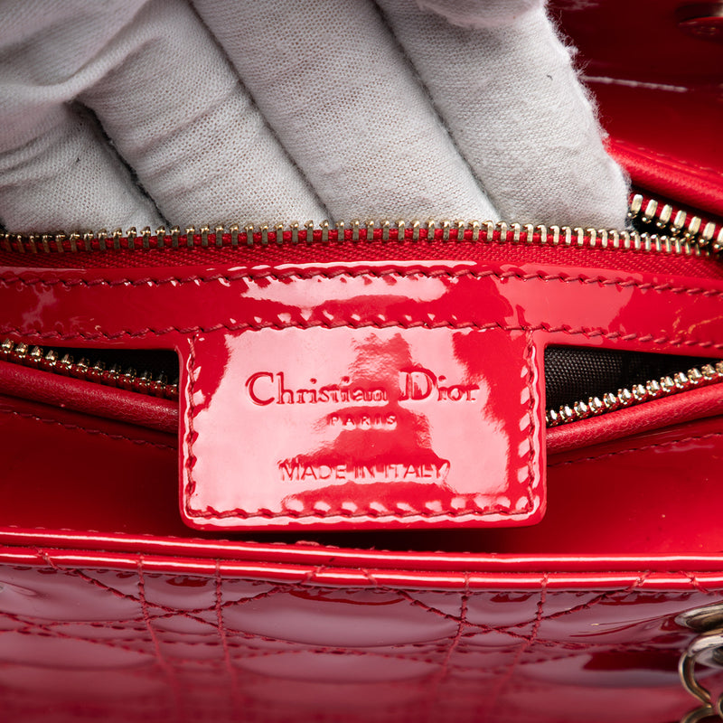 Medium Patent Cannage Lady Dior - Image 5