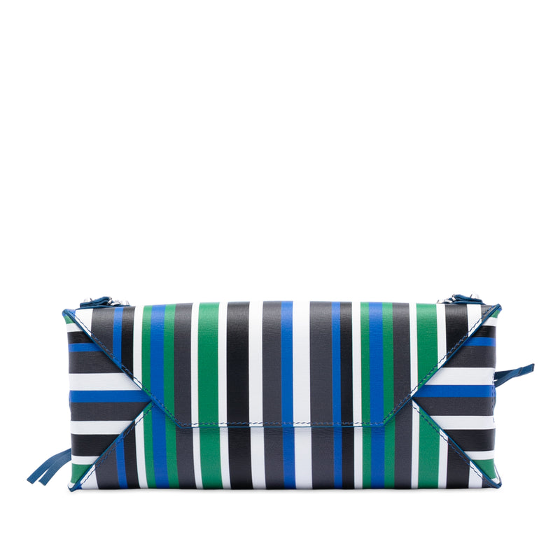 Mini Leather Striped Papier A6 Zip Around Satchel - Image 3