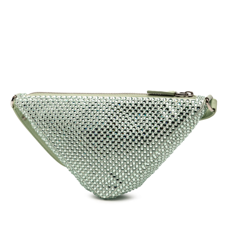 Satin Crystal Embellished Triangle Pouch - Image 2