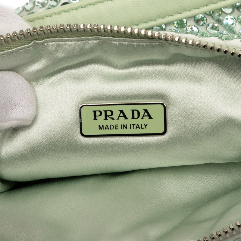 Satin Crystal Embellished Triangle Pouch - Image 5