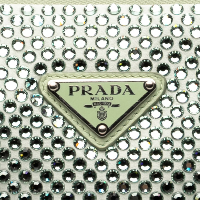 Satin Crystal Embellished Triangle Pouch - Image 6