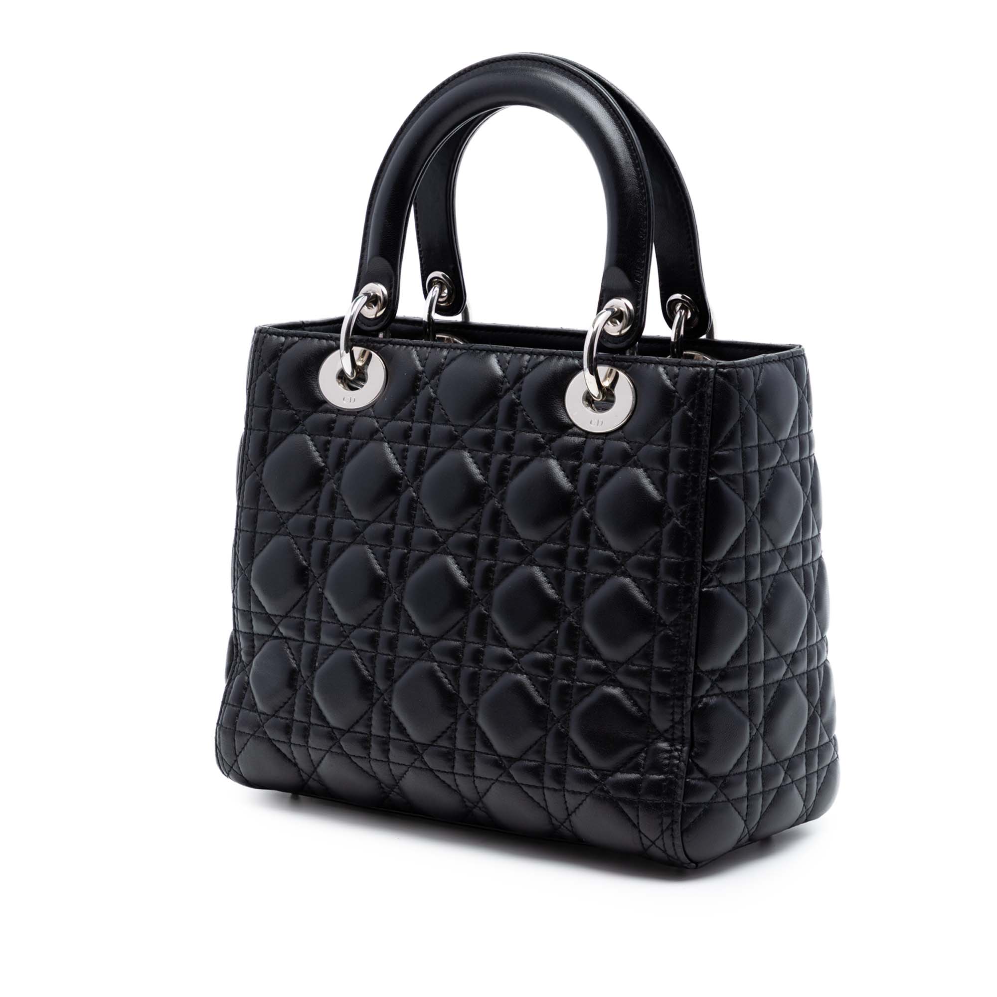 Medium Lambskin Cannage Lady Dior - Image 2