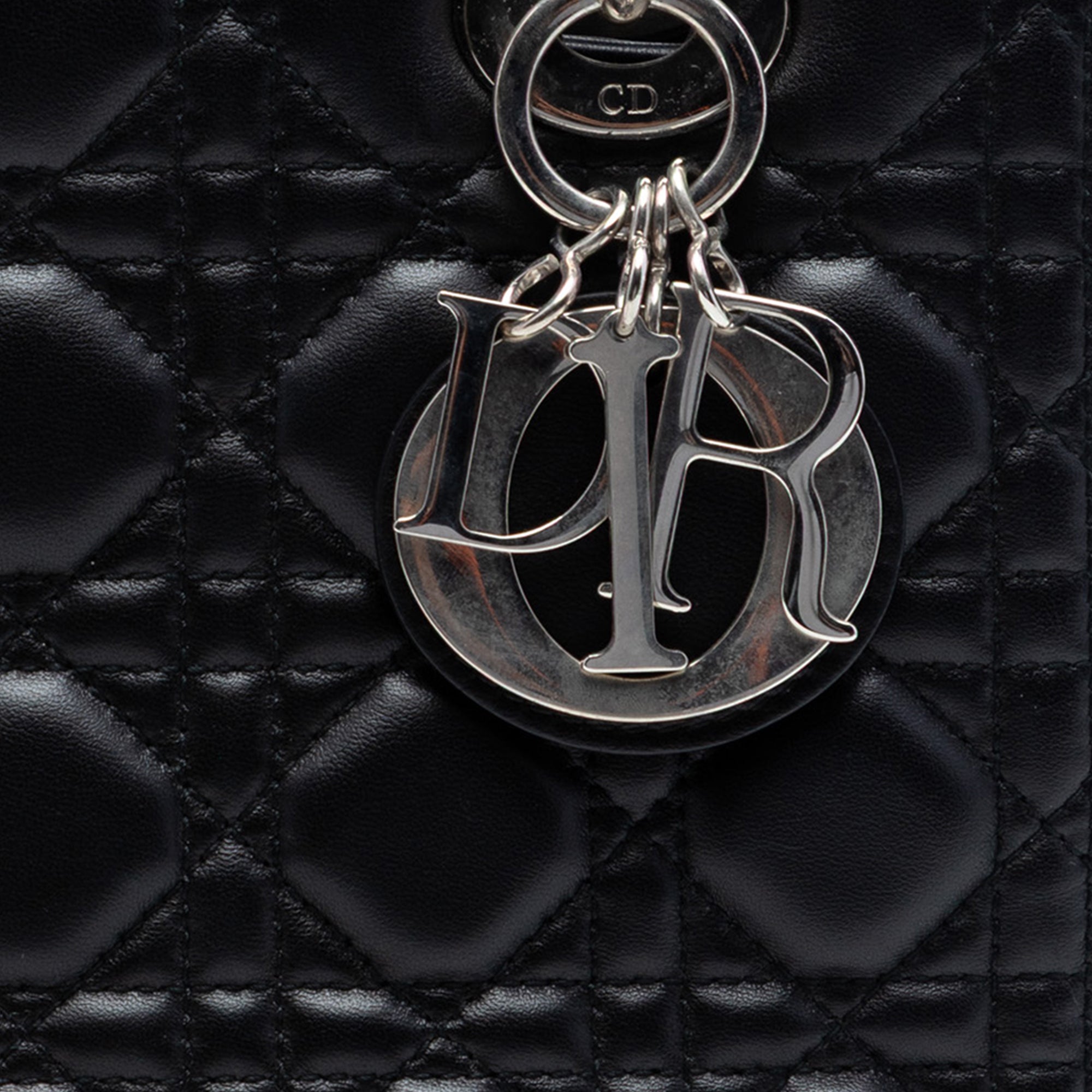 Medium Lambskin Cannage Lady Dior - Image 6