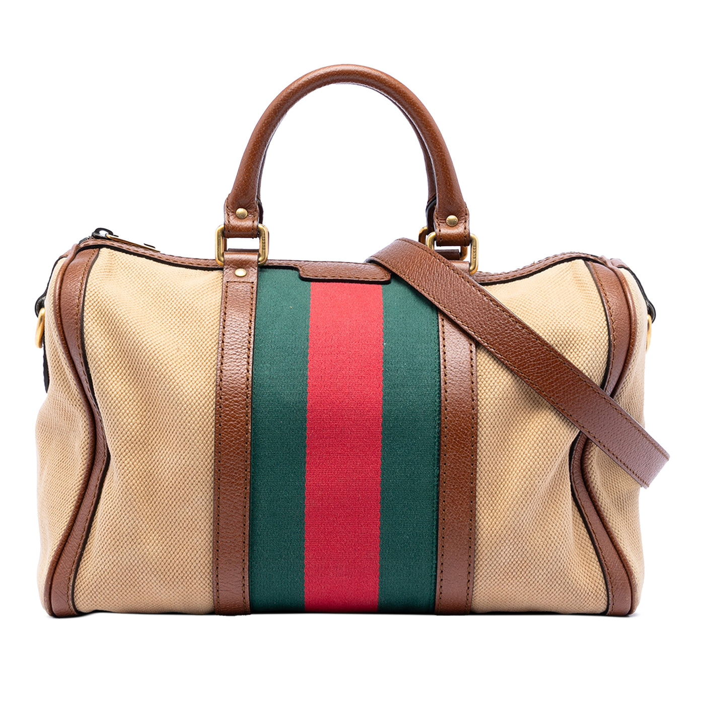 Medium Canvas Web Joy Boston Bag - Image 1