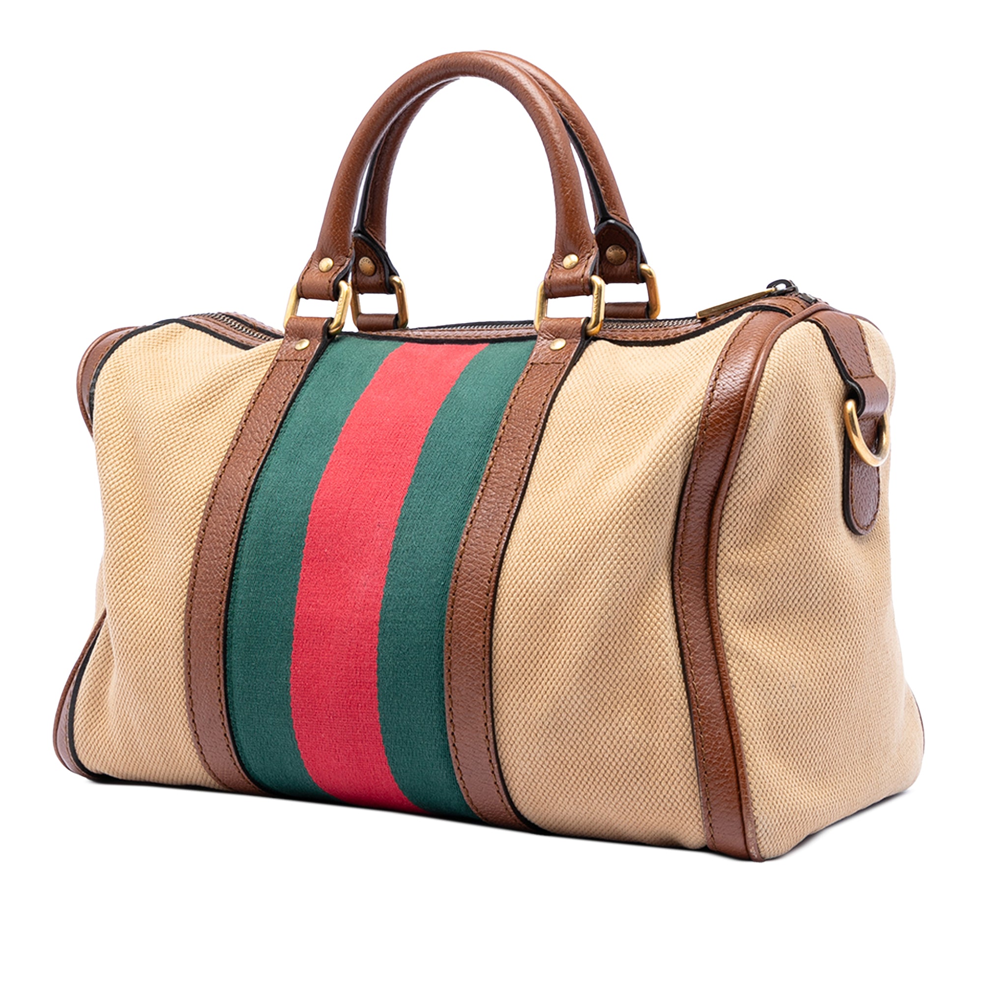 Medium Canvas Web Joy Boston Bag - Image 2