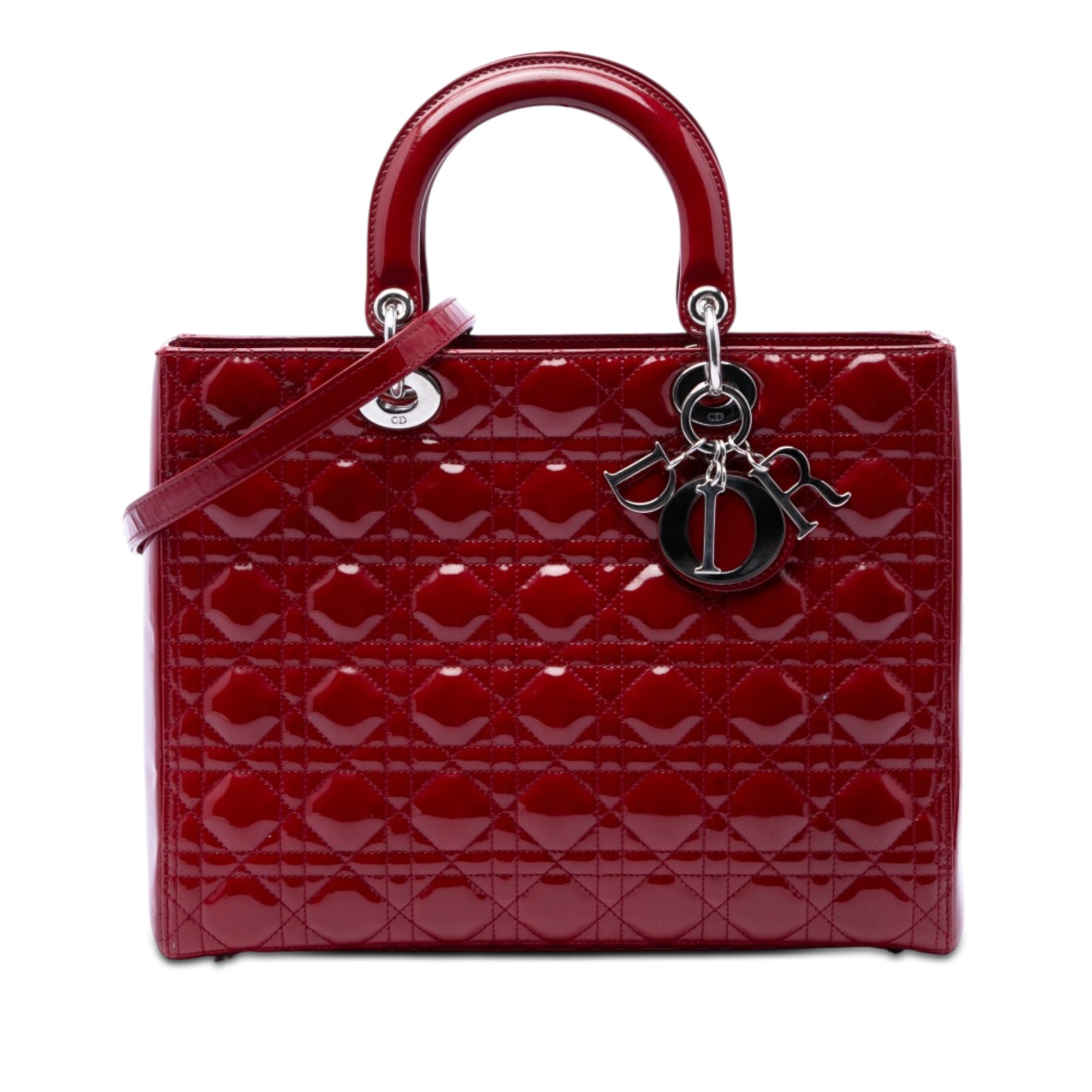 Large Patent Cannage Lady Dior - Image 1