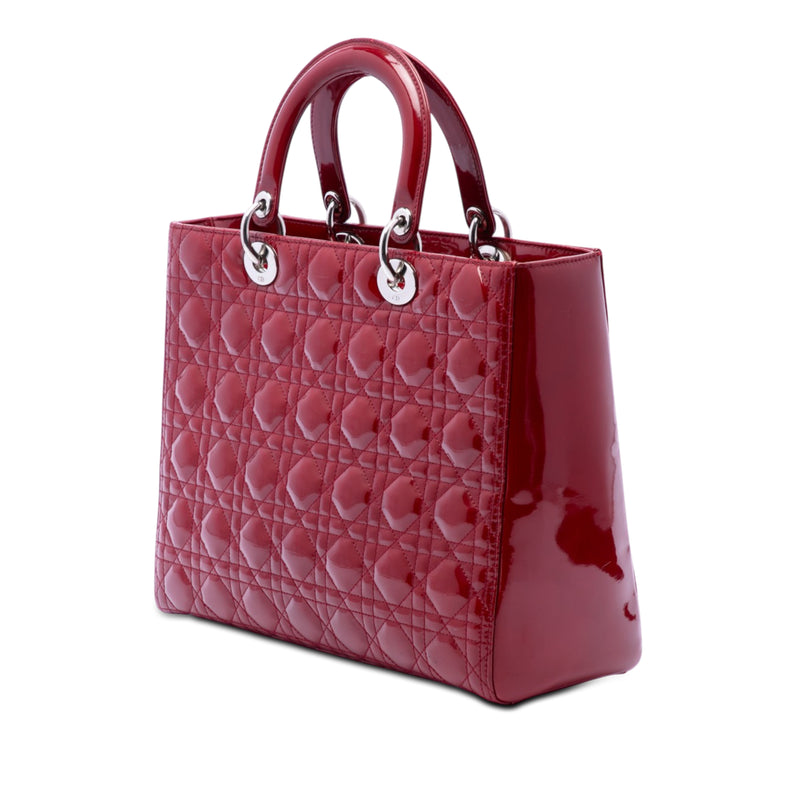 Large Patent Cannage Lady Dior - Image 2