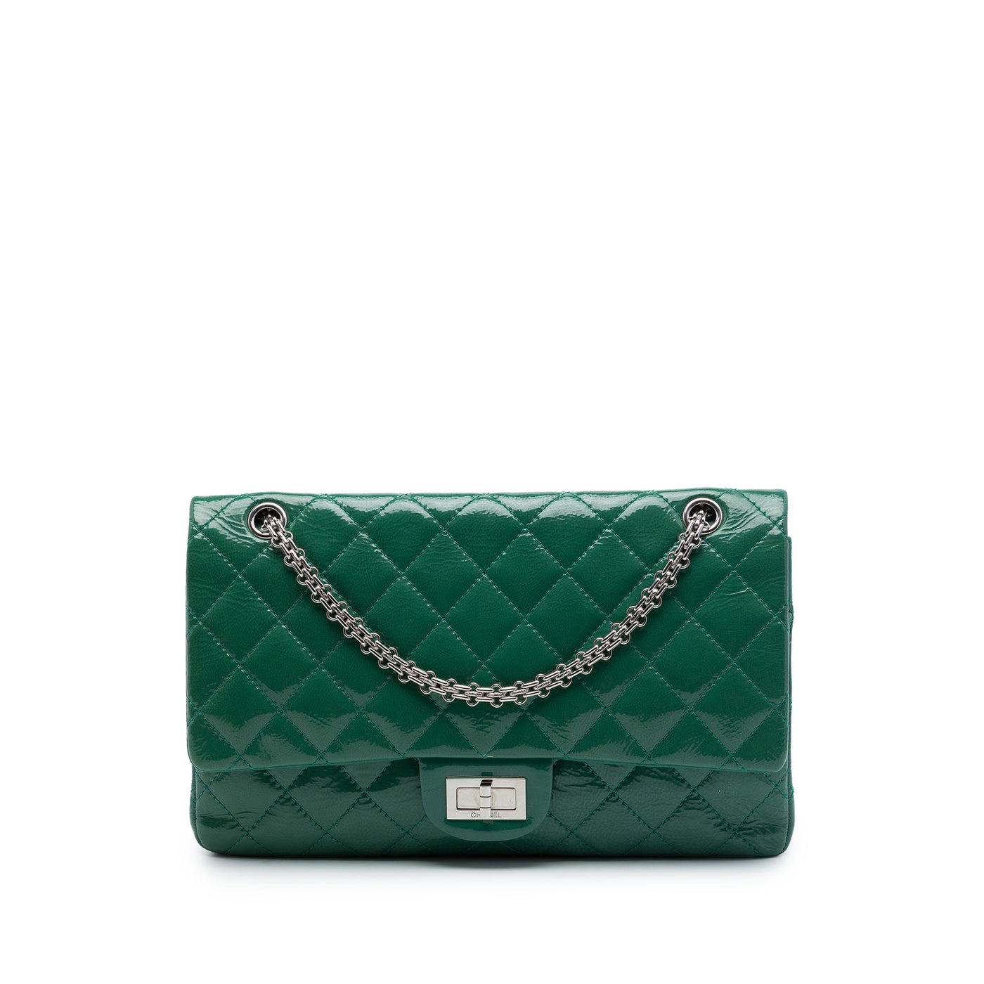 Quilted Crinkled Patent Reissue 2.55 Double Flap 227 - Image 1