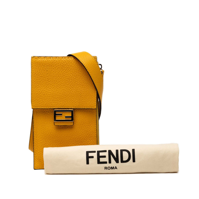 Leather Baguette Phone Crossbody - Image 8
