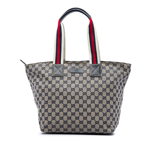 GG Canvas Web Tote - Image 1